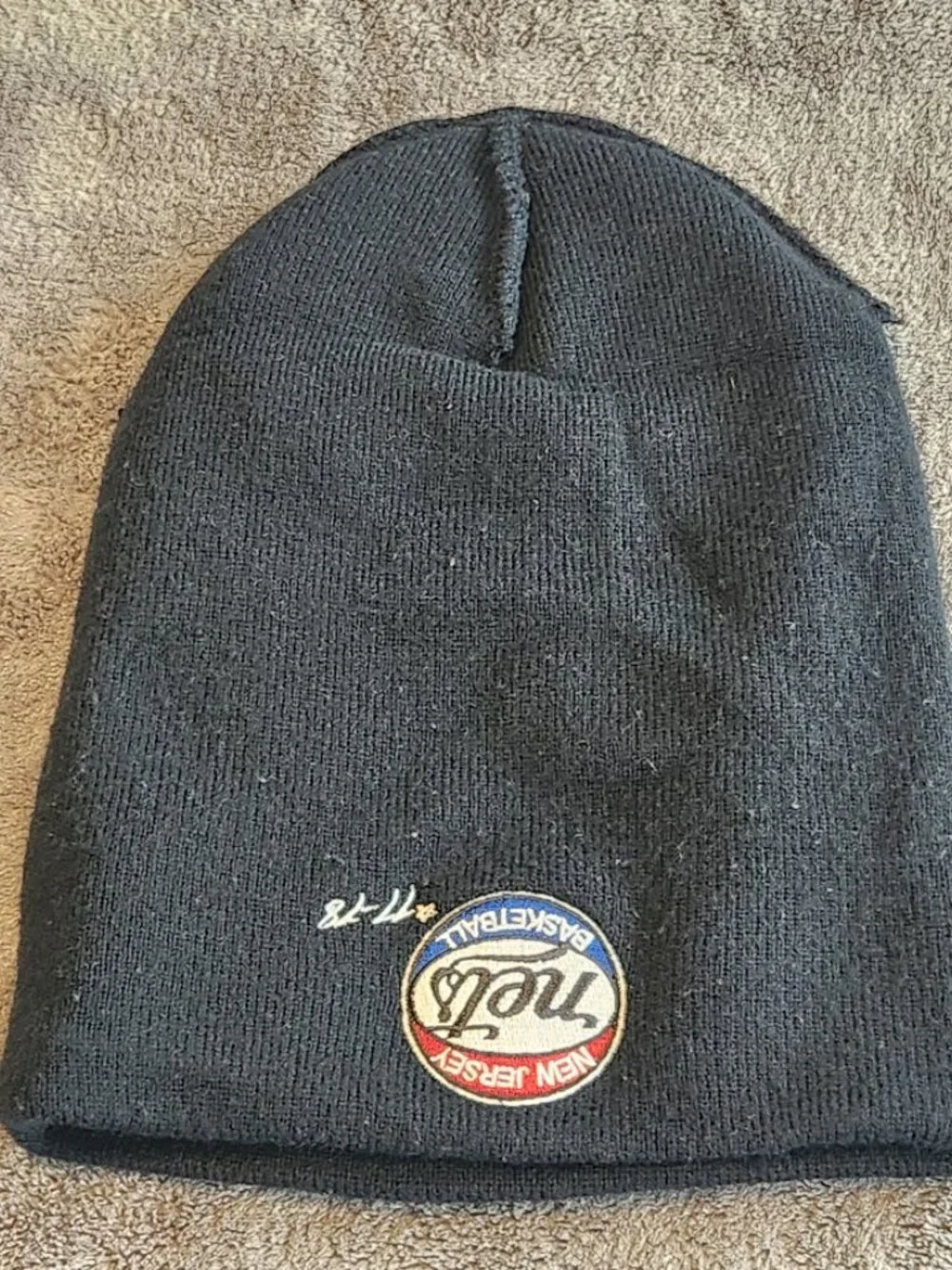 Mitchell & Ness New Jersey Nets Hardwood Classics Cuffed Knit Beanie Hat 2021